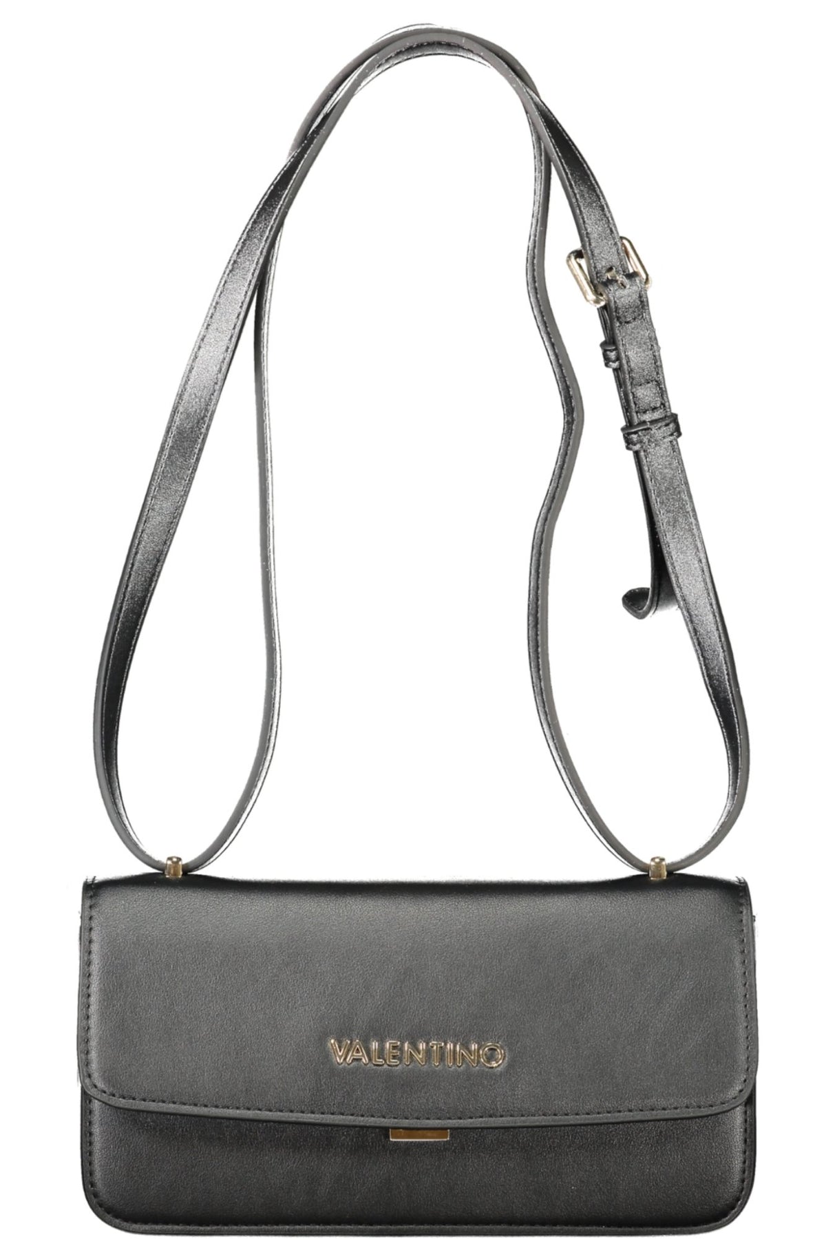 Black Valentino women's bag featuring a sleek leather design and elegant structure, perfect for stylish everyday use.
