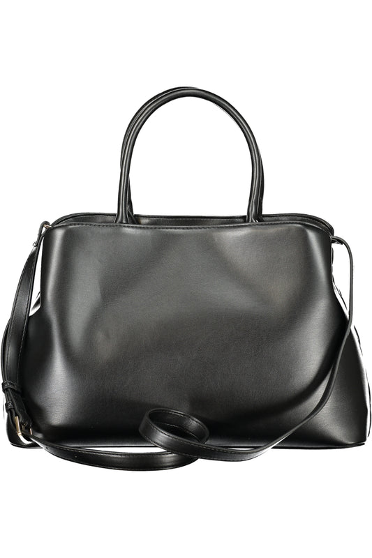 Black Valentino women's Borse bag with sleek design and gold-tone hardware, featuring a top handle and spacious interior.