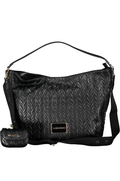 Black Valentino women's bag with sleek design, featuring smooth leather and subtle branding, perfect for elegant everyday use.