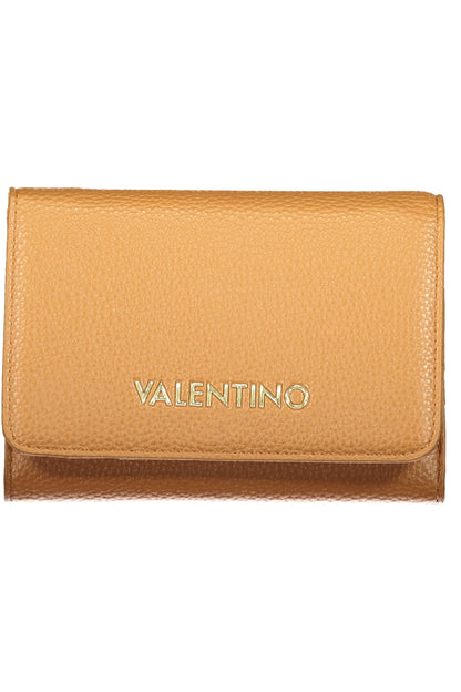 Brown Valentino women's wallet with sleek leather design and multiple card slots, perfect for everyday use.