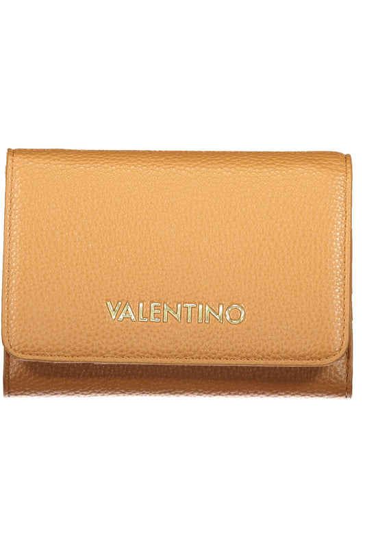Brown Valentino women's wallet with sleek leather design and multiple card slots, perfect for everyday use.