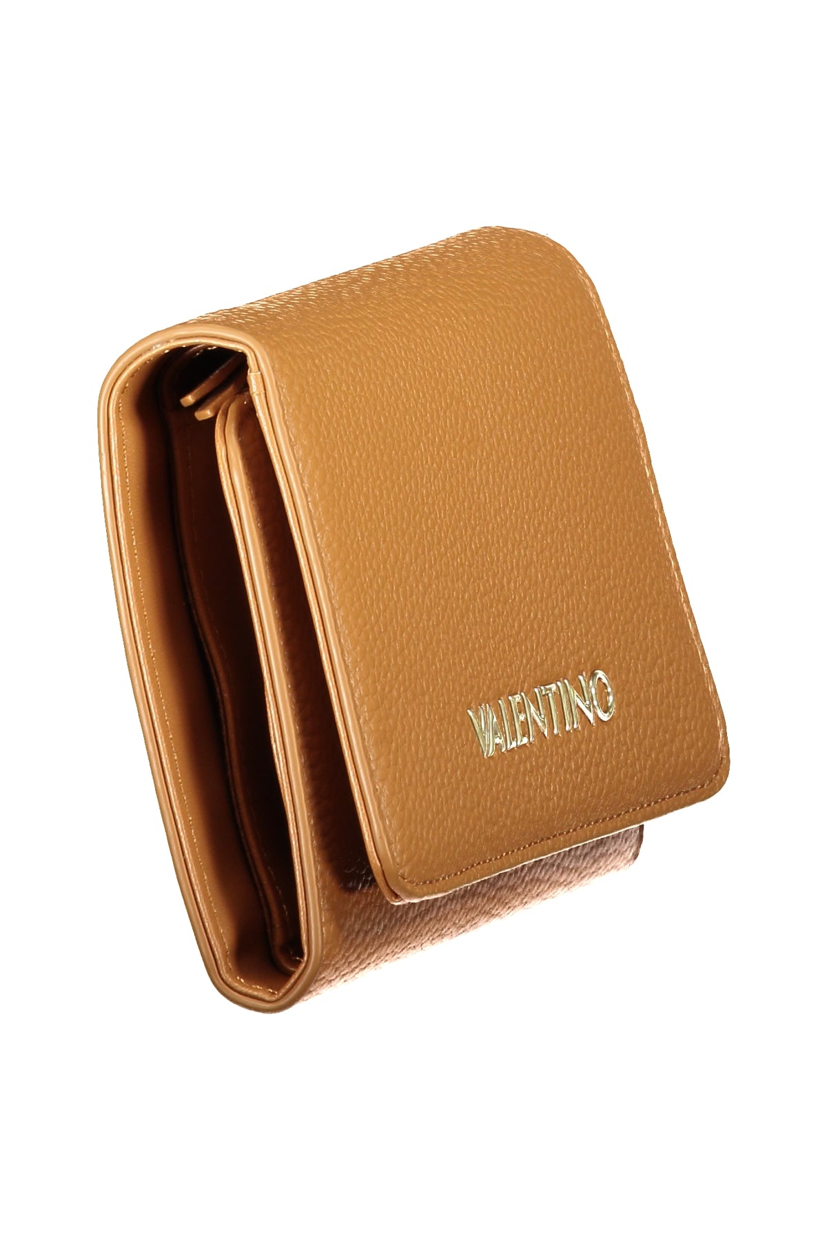Brown Valentino women's wallet with multiple card slots and a sleek leather design.