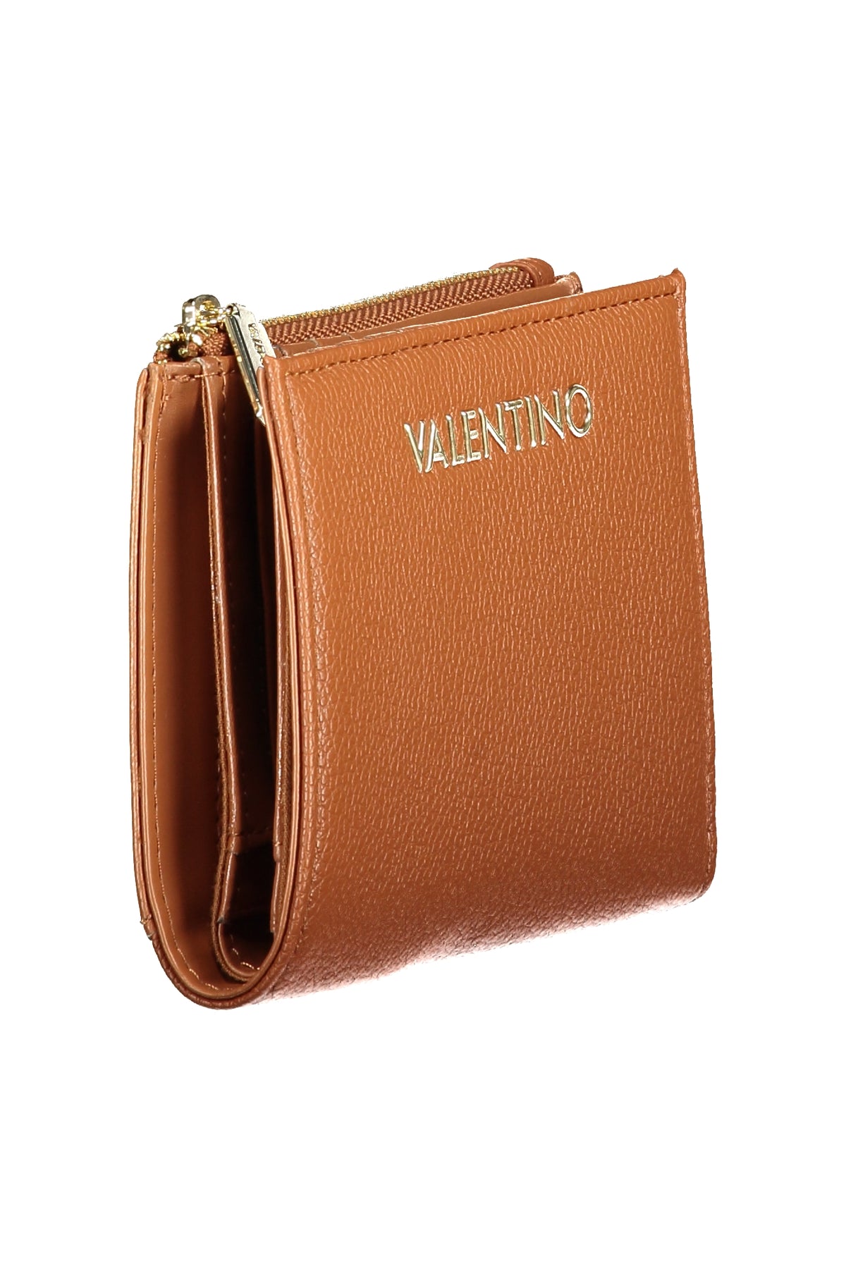 Brown Valentino women's wallet with multiple card slots and sleek leather design, showcasing the brand's elegant craftsmanship.