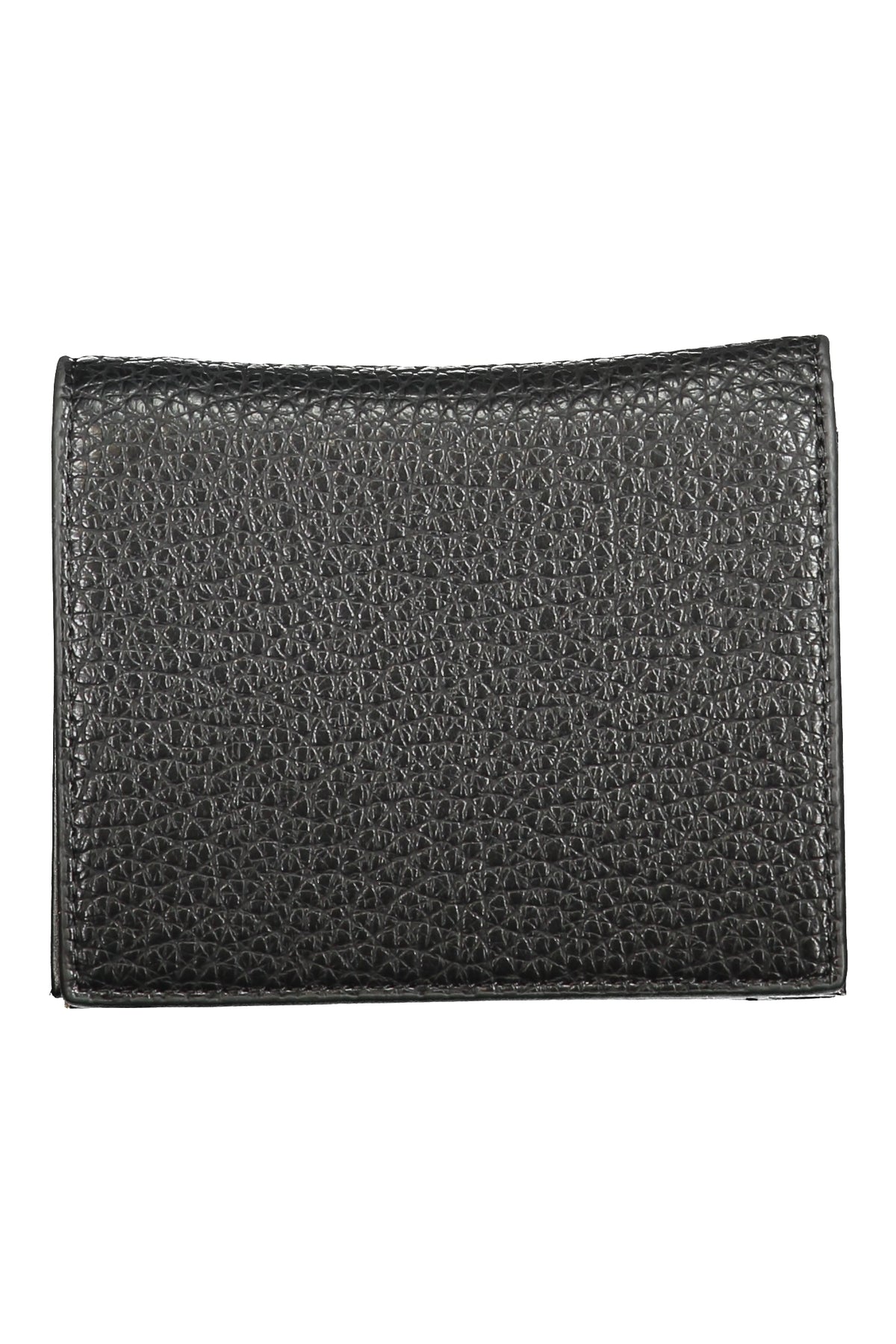 Black Valentino women's wallet with sleek leather design and Valentino branding, featuring a compact, elegant portafogli style.