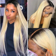 Valiilo 30 Inch Ombre Blonde Lace Front Wig Human Hair Straight 1B 613 Human Hair Wig 13x4 Glueless Lace Wig Human Hair Black Roots 613 Blonde Human Hair Wig 150% Density - BACKUPMYFILESNOW
