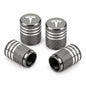 Tesla valve stem caps 4-pack for Model 3, Y, S, X wheel accessories, compatible with 2017 and newer Tesla vehicles.