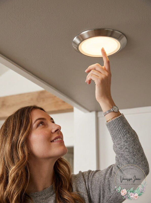 Vanessa Jane Jesco CM405M-40-CH mini disk LED ceiling and ADA wall mount light in chrome finish, brand new appearance.