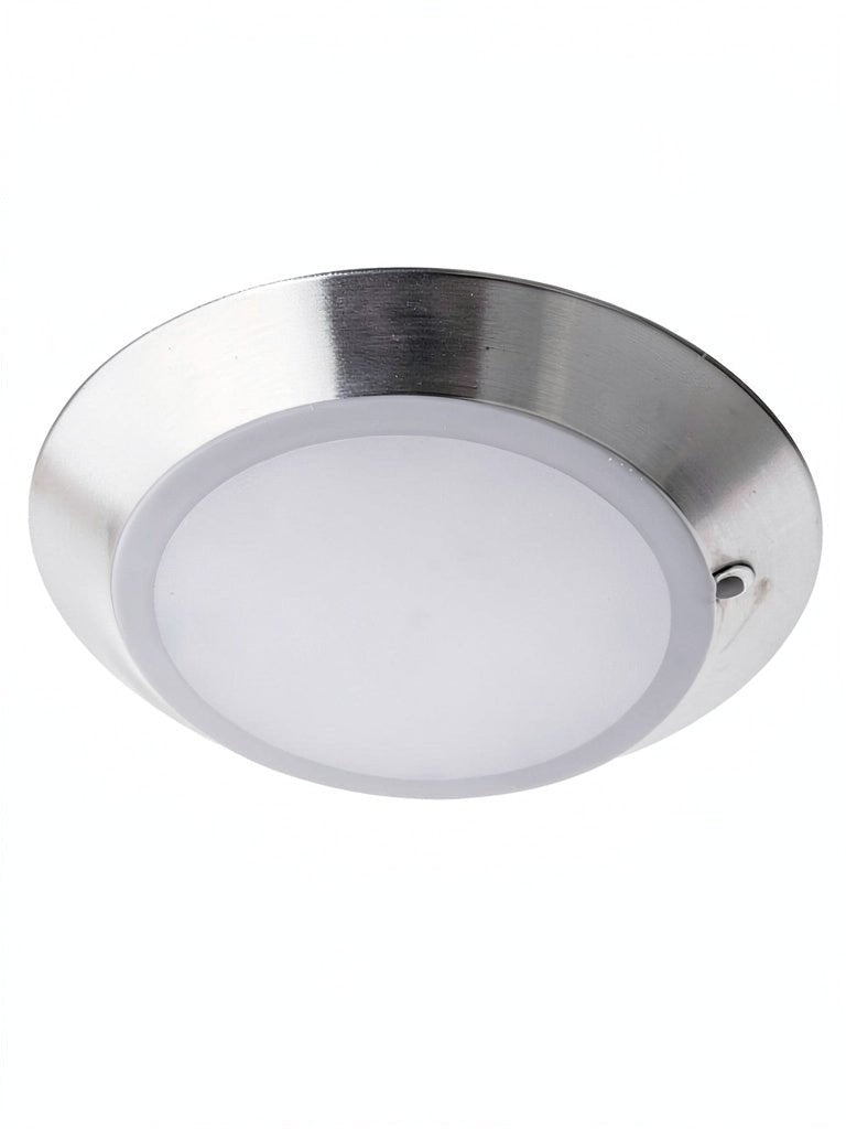 Vanessa Jane Jesco CM405M-40-CH mini disk LED ceiling and ADA wall mount light with chrome finish, brand new, sleek modern design.