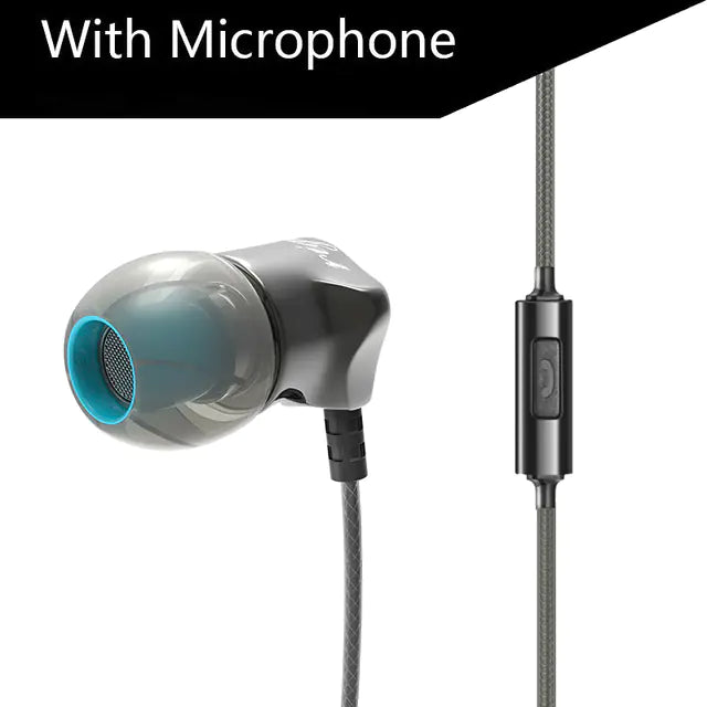 Heavy Bass Metal In-Ear Headphones with Microphone