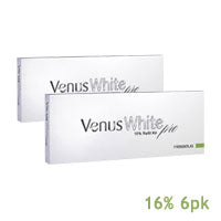 Venus White Pro Whitening Gel Refill Kit with six tubes, showing the gel applicators and packaging for teeth whitening.