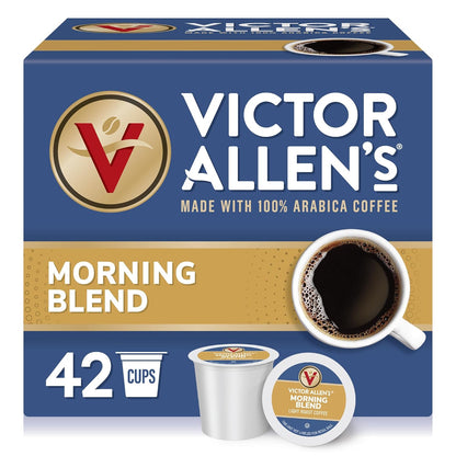 Victor Allen's Coffee Seattle Dark Roast single serve coffee pods for Keurig K-Cup brewers, 80-count pack.