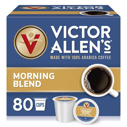 Victor Allen's Seattle Dark Roast coffee pods for Keurig K-Cup brewers, 80 single-serve dark roast coffee pods.