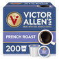 Victor Allen's Coffee Seattle Dark Roast K-Cup pods for Keurig, 80 single-serve coffee pods, rich dark flavor.