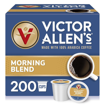 Victor Allen's Coffee Seattle Dark Roast single serve coffee pods for Keurig K-Cup brewers, 80-count pack.