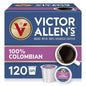 Victor Allen's Coffee Seattle Dark Roast single serve K-Cup pods for Keurig brewers, 80-count pack.