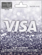 Visa physical gift card displaying a $50 denomination, with branding and design details on the card surface.