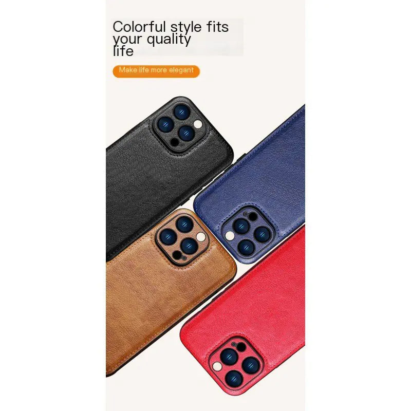 iPhone 15 Pro Max Leather Case with Retro Design