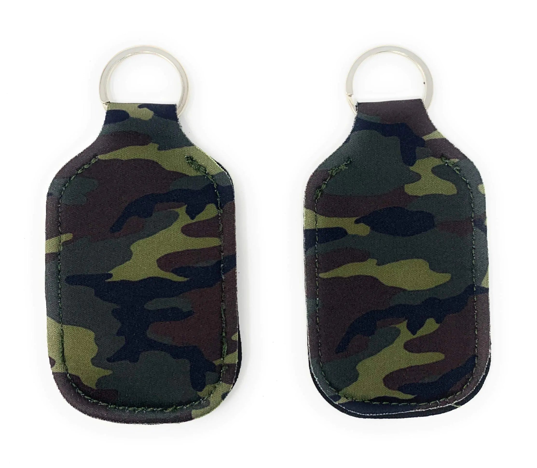 Daisy Lane Hand Sanitizer Holder for Backpack Kids Travel Size Baseball Softball Keychain (Camo Pack of 2)