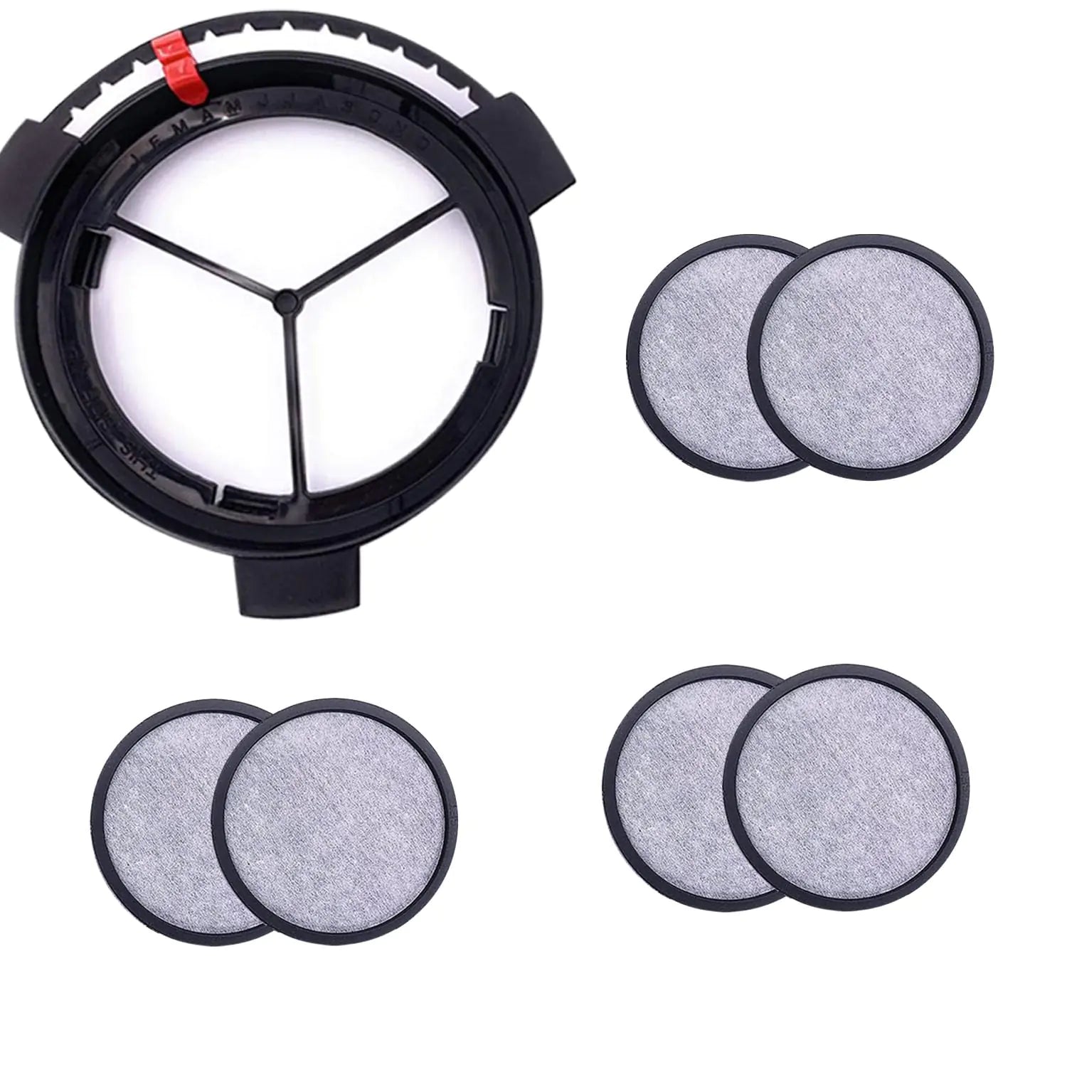 Coffee Filter Disks With Frame for Mr. Coffee Brewers Coffee Machines - 6 Pcs Coffee Filters and 1 Filter Holder Frame Compatible With MrCoffee Brewers Machines (1 Disk Frame + 6Pcs Filter Disks)