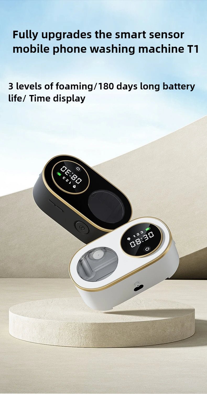 Wall Mounted Automatic Soap Dispenser with Large Capacity Non - contact Rechargeable Sensor Kitchen with LED Intelligence Cleaning - BACKUPMYFILESNOW