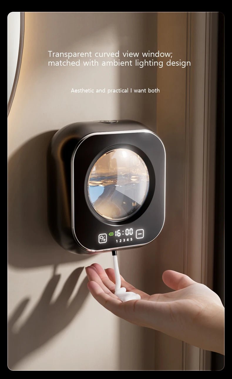 Wall Mounted Automatic Soap Dispenser with Large Capacity Non - contact Rechargeable Sensor Kitchen with LED Intelligence Cleaning - BACKUPMYFILESNOW