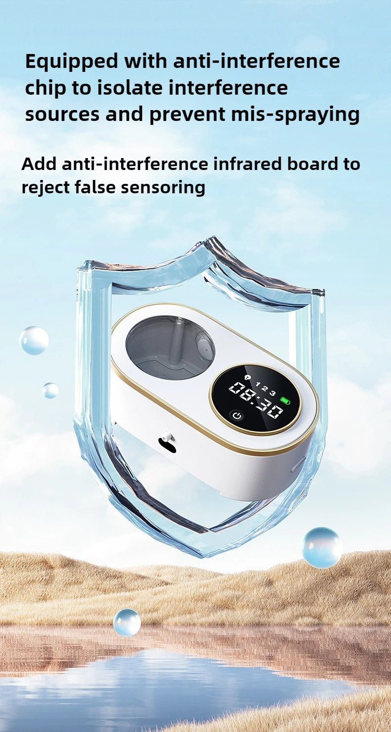 Wall Mounted Automatic Soap Dispenser with Large Capacity Non - contact Rechargeable Sensor Kitchen with LED Intelligence Cleaning - BACKUPMYFILESNOW