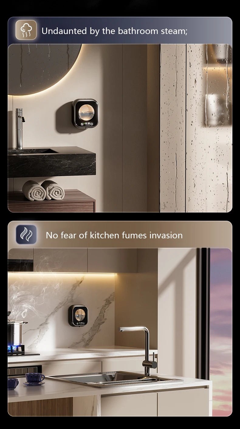 Wall Mounted Automatic Soap Dispenser with Large Capacity Non - contact Rechargeable Sensor Kitchen with LED Intelligence Cleaning - BACKUPMYFILESNOW