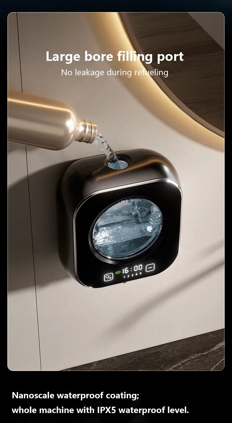 Wall Mounted Automatic Soap Dispenser with Large Capacity Non - contact Rechargeable Sensor Kitchen with LED Intelligence Cleaning - BACKUPMYFILESNOW