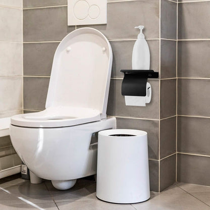 Wall Mounted Toilet Paper Holder with Phone Storage Rack - BACKUPMYFILESNOW.COM®