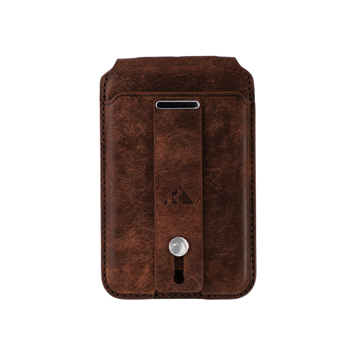 Robust magnetic cardholder wallet with sleek design, holding credit cards and IDs securely in a compact black leather finish.