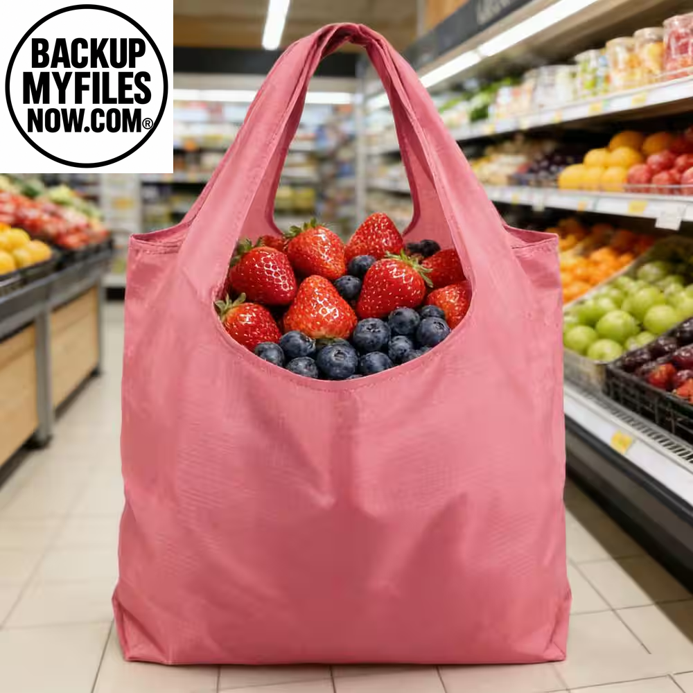 10 Pack Pink Reusable Grocery Bag with Storage Pouch, Reusable Shopping Bags Bulk with Elastic Band