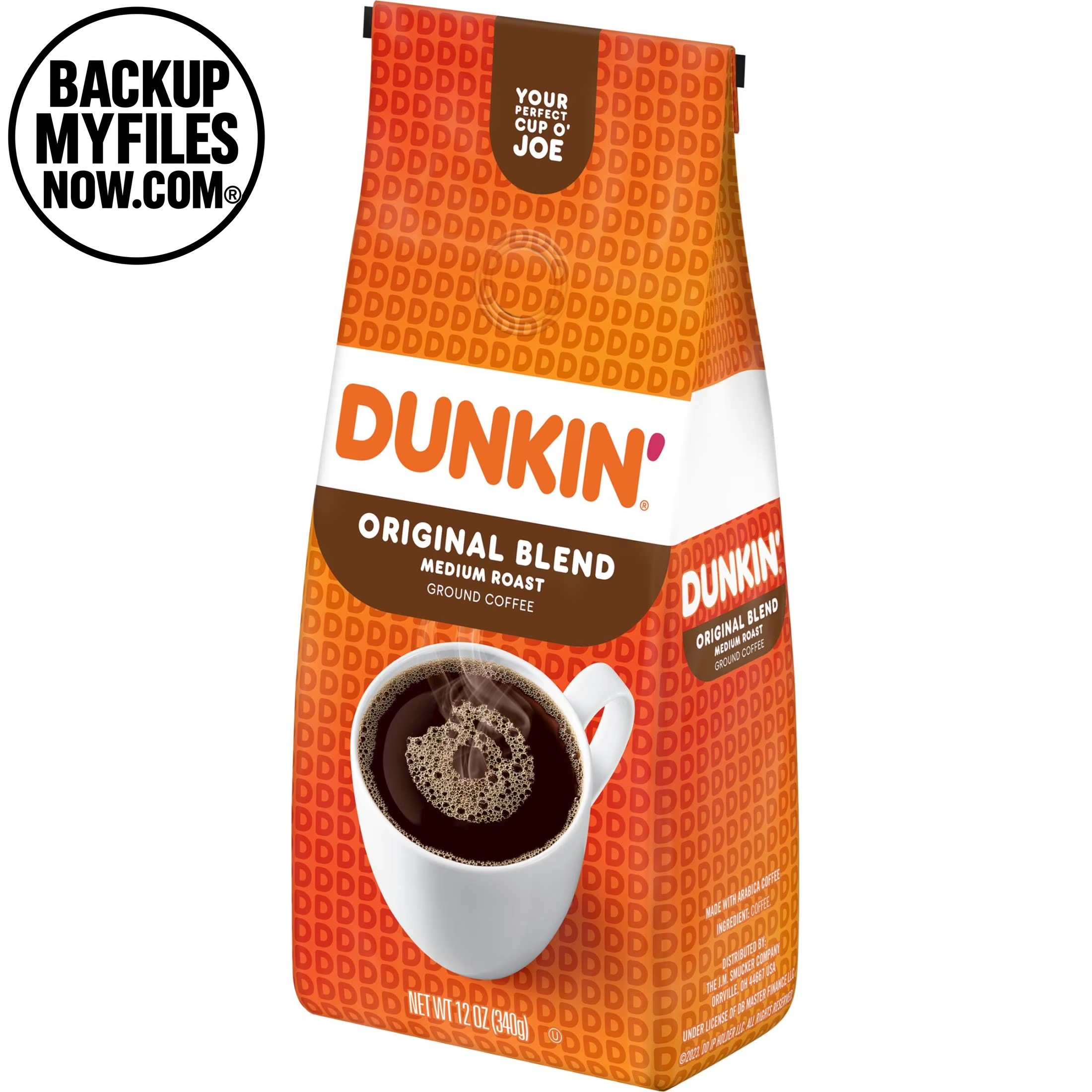 Dunkin’ Original Blend Medium Roast Ground Coffee, 12 Oz Bag