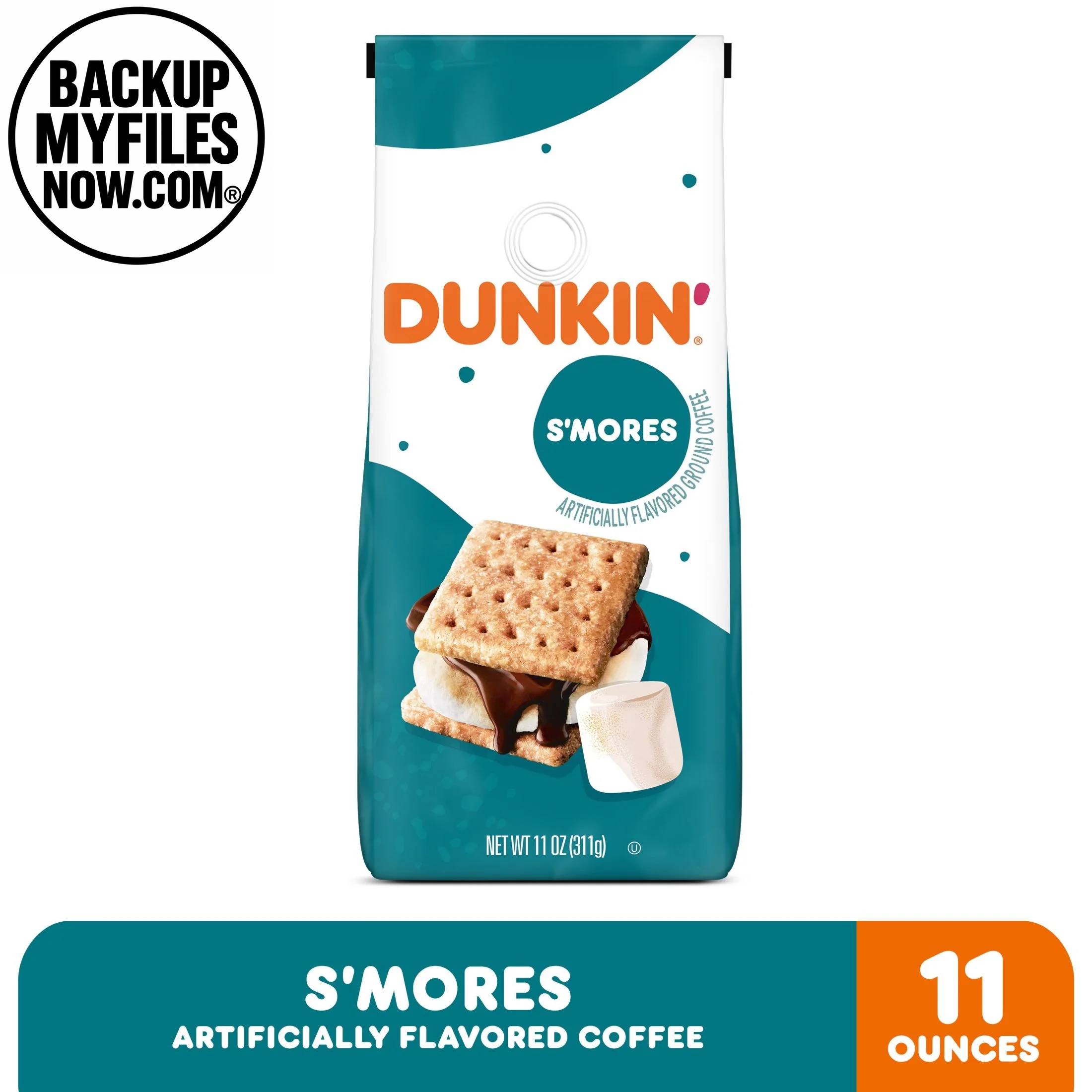 (6 Pack) Dunkin’ S’Mores Artificially Flavored Ground Coffee, 11 Oz Bag