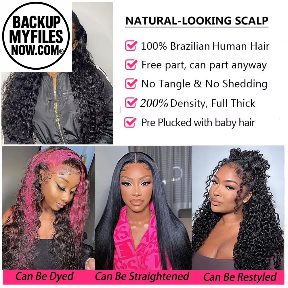 Moxika human hair deep wave lace front wig with 13x4 and 13x6 frontal, 200 density curly lace wig showcasing watermarked hair.