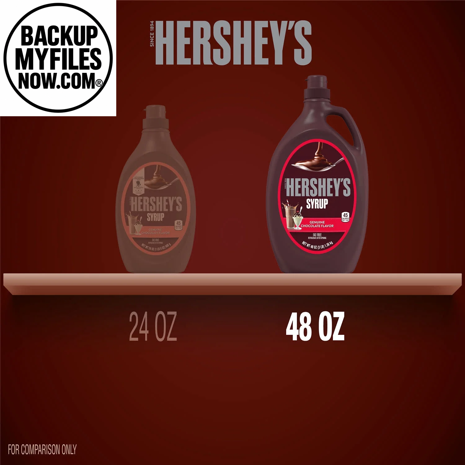 Hershey'S Chocolate Flavored Syrup, Bulk Bottle 48 Oz