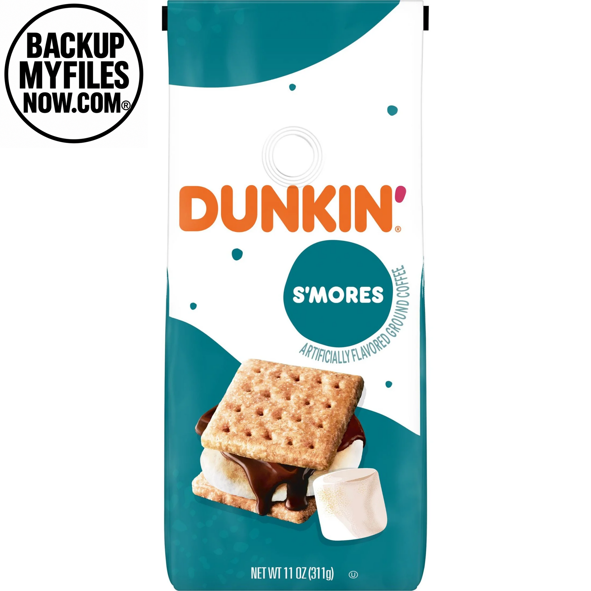 (6 Pack) Dunkin’ S’Mores Artificially Flavored Ground Coffee, 11 Oz Bag
