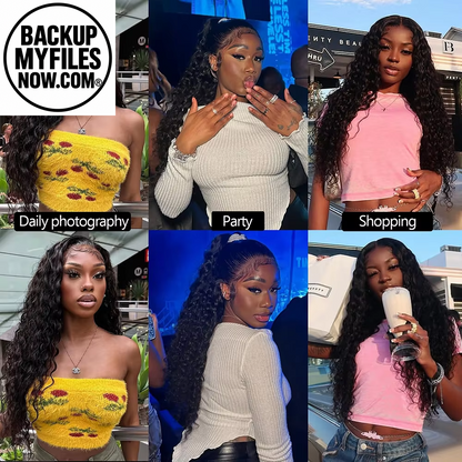 Moxika human hair deep wave lace front wig with 13x4 and 13x6 lace, 200 density, curly style, frontal wig for women