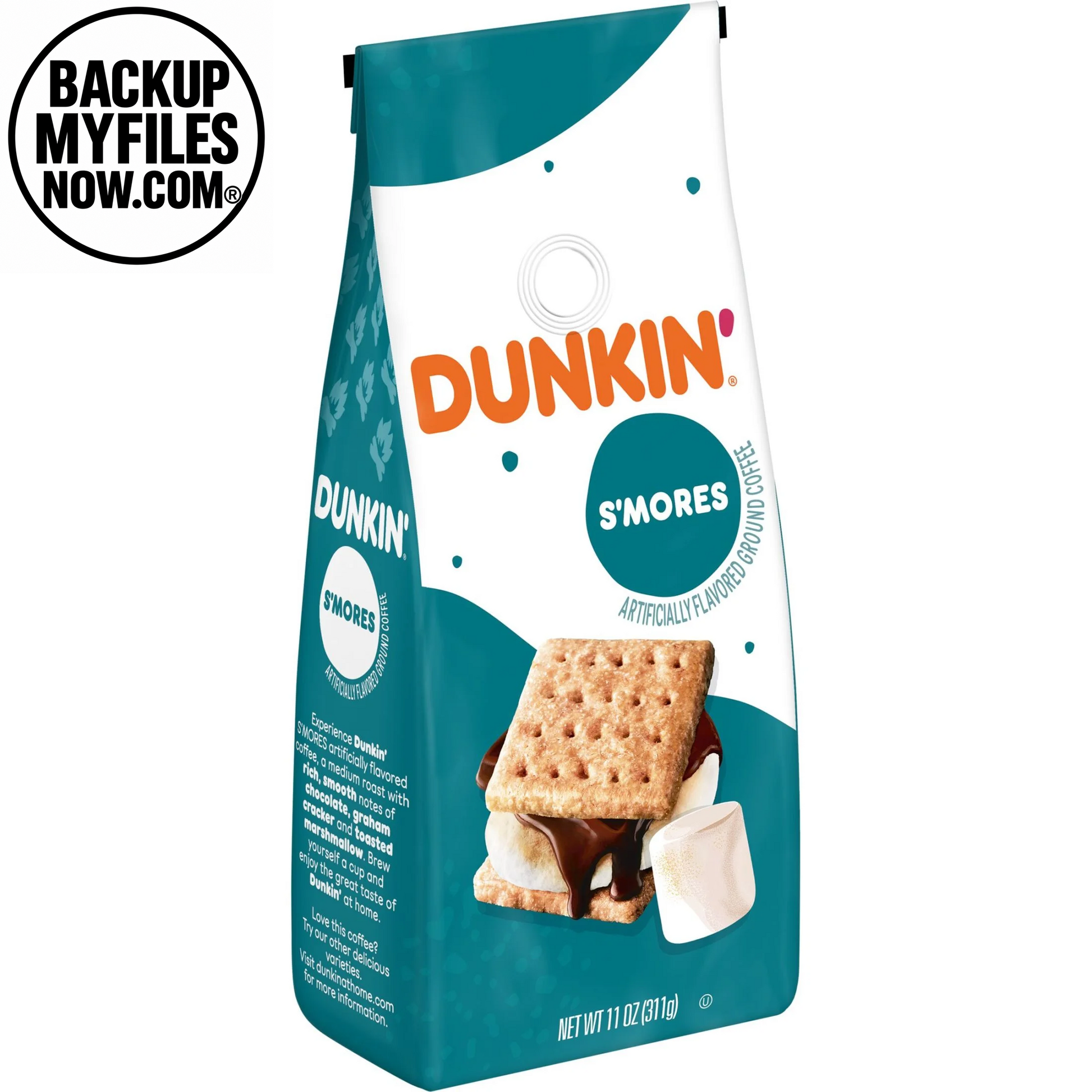 (6 Pack) Dunkin’ S’Mores Artificially Flavored Ground Coffee, 11 Oz Bag