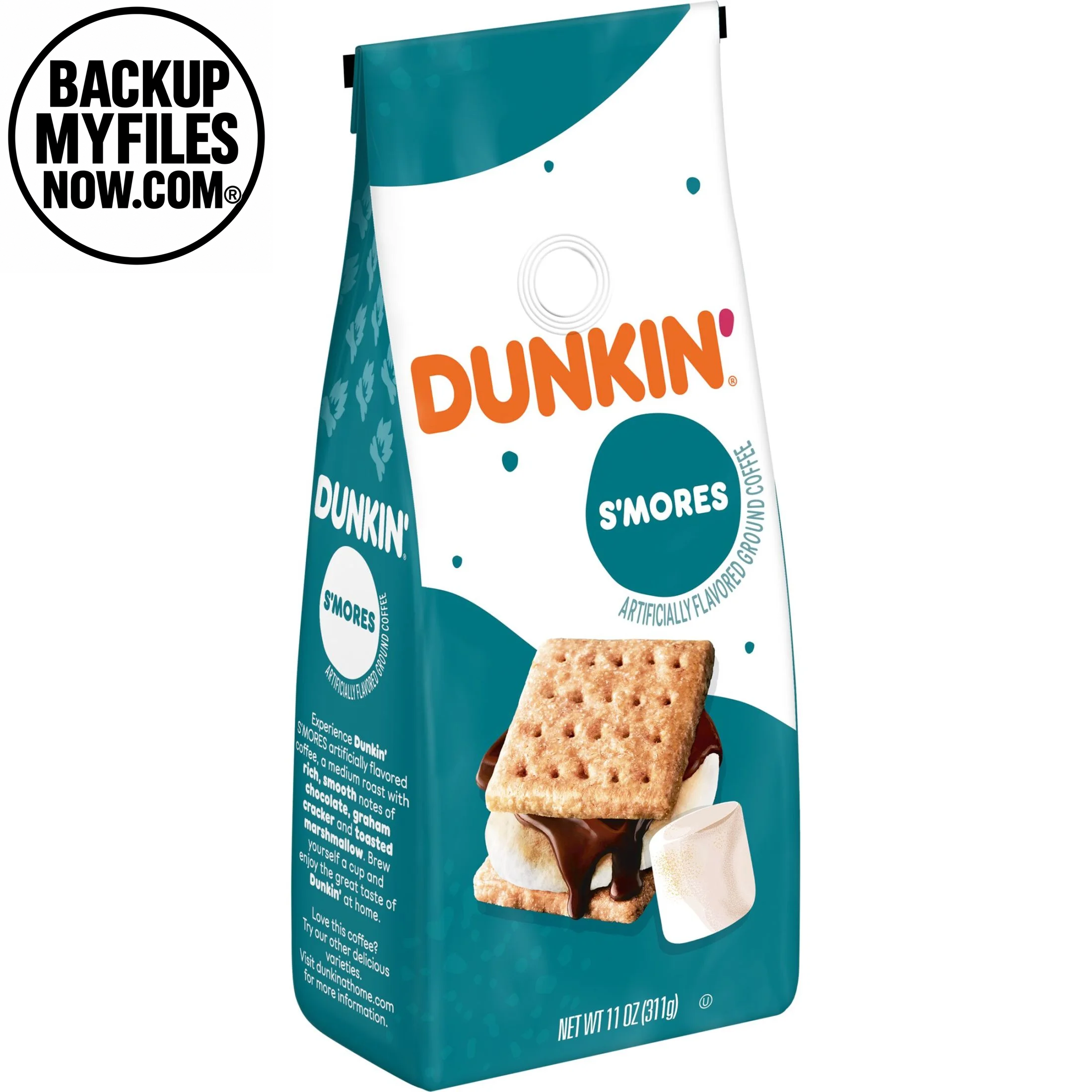 (6 Pack) Dunkin’ S’Mores Artificially Flavored Ground Coffee, 11 Oz Bag