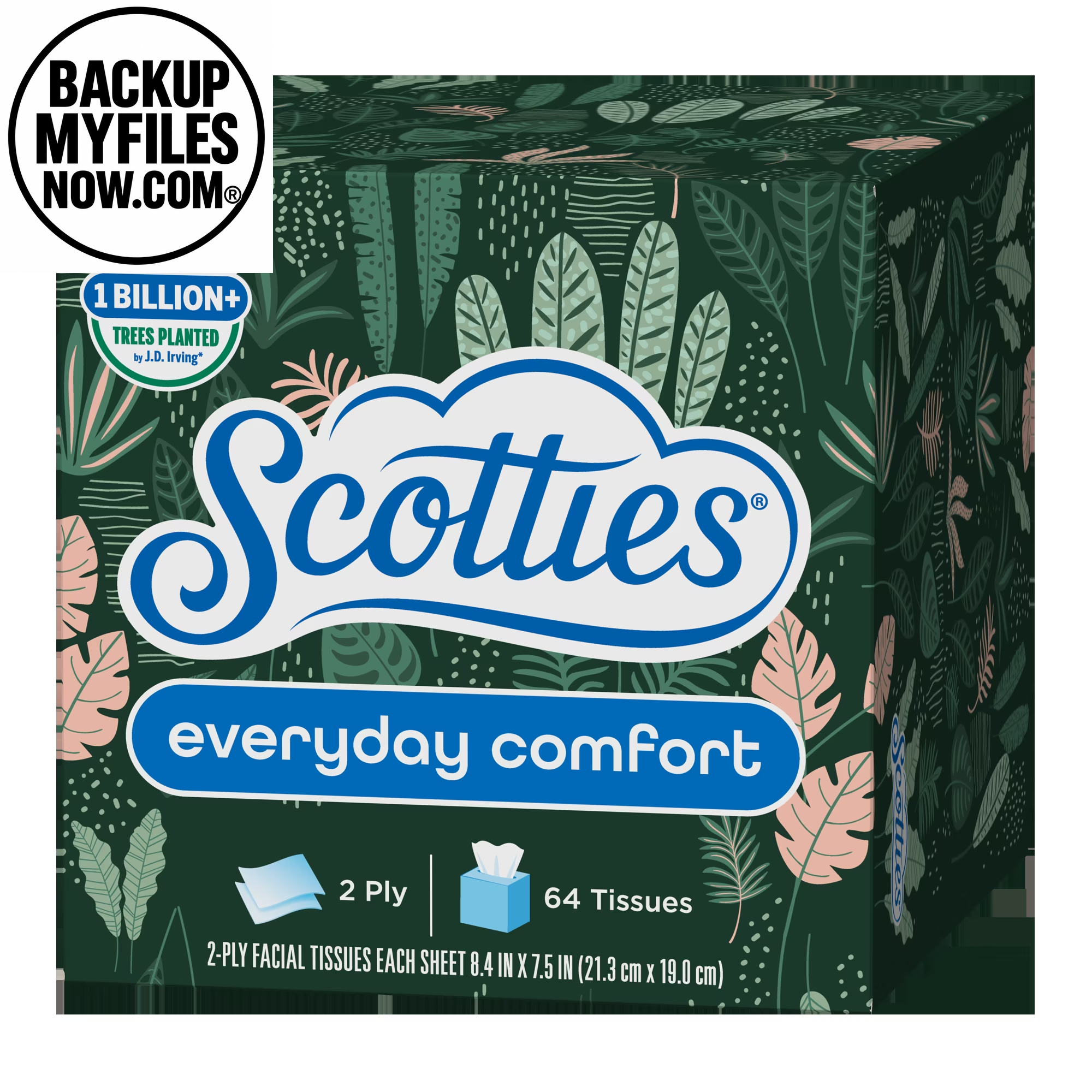 (6 Pack) Scotties Everyday Comfort Facial Tissues 2-Ply Cube Boxes 4 Pack (256 Total Tissues)