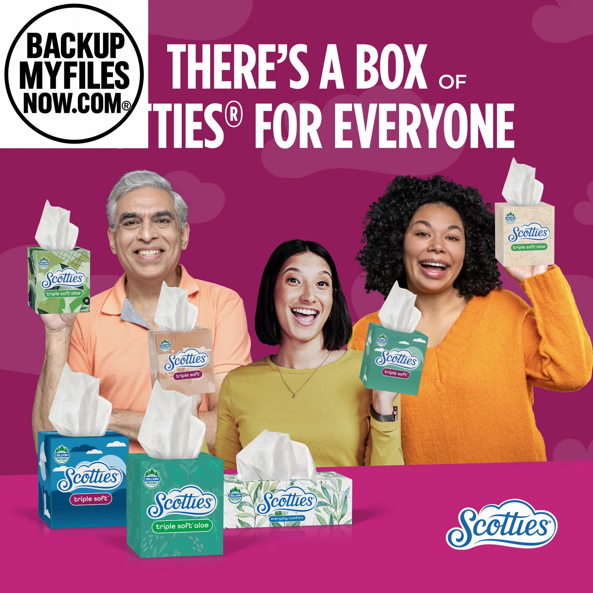 (6 Pack) Scotties Everyday Comfort Facial Tissues 2-Ply Cube Boxes 4 Pack (256 Total Tissues)