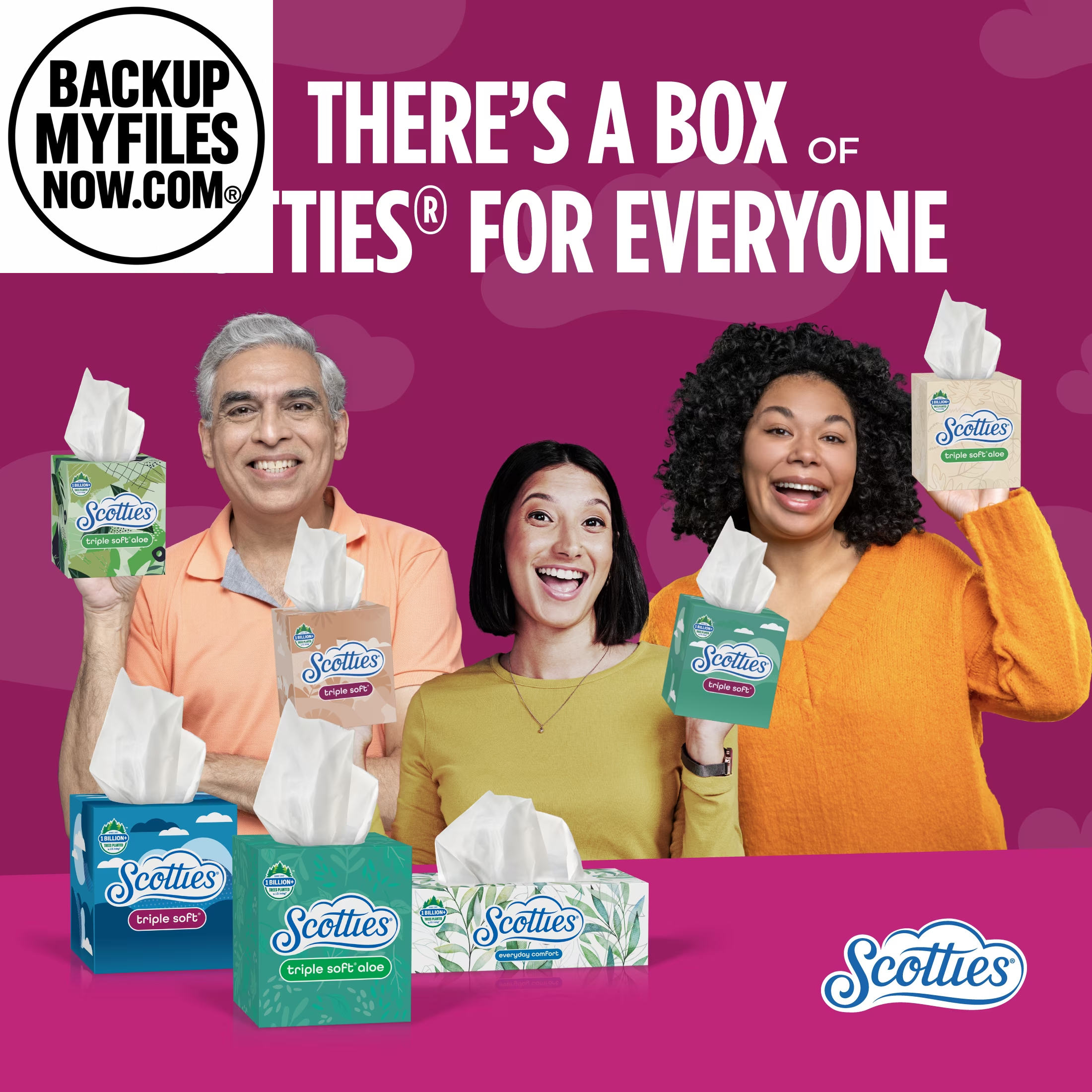 (6 Pack) Scotties Everyday Comfort Facial Tissues 2-Ply Cube Boxes 4 Pack (256 Total Tissues)