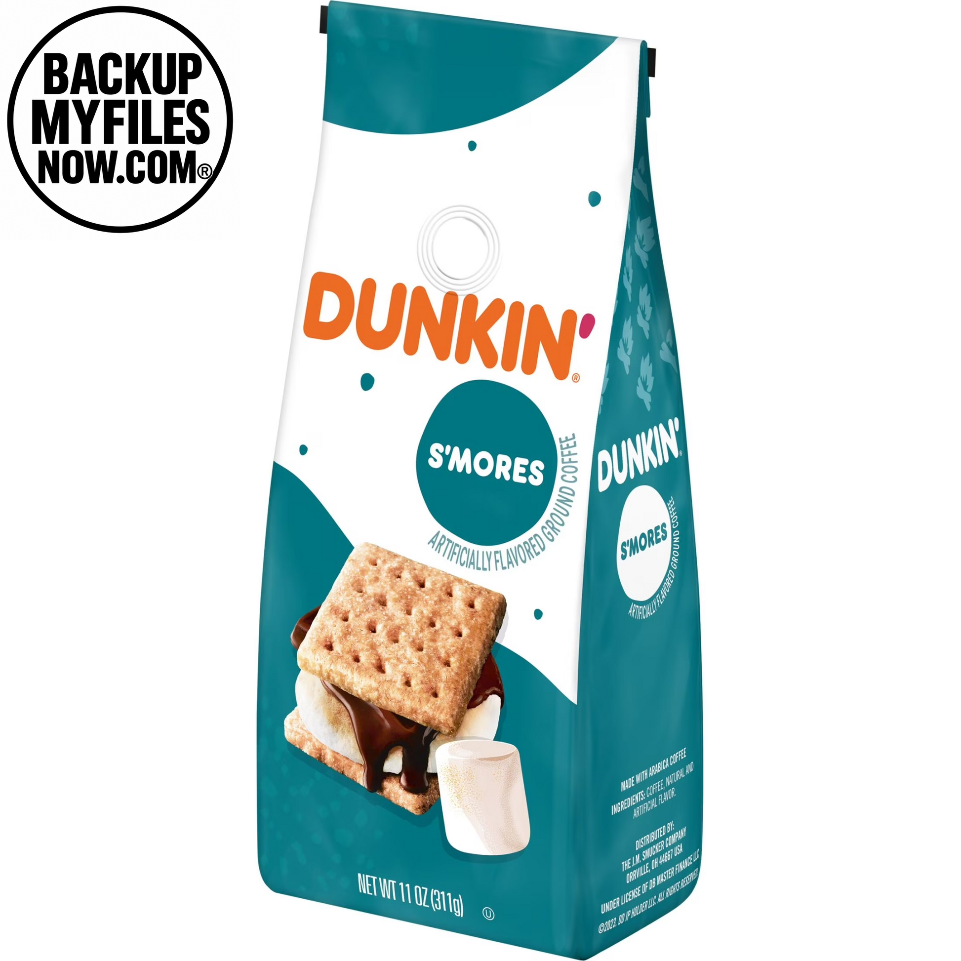 (6 Pack) Dunkin’ S’Mores Artificially Flavored Ground Coffee, 11 Oz Bag