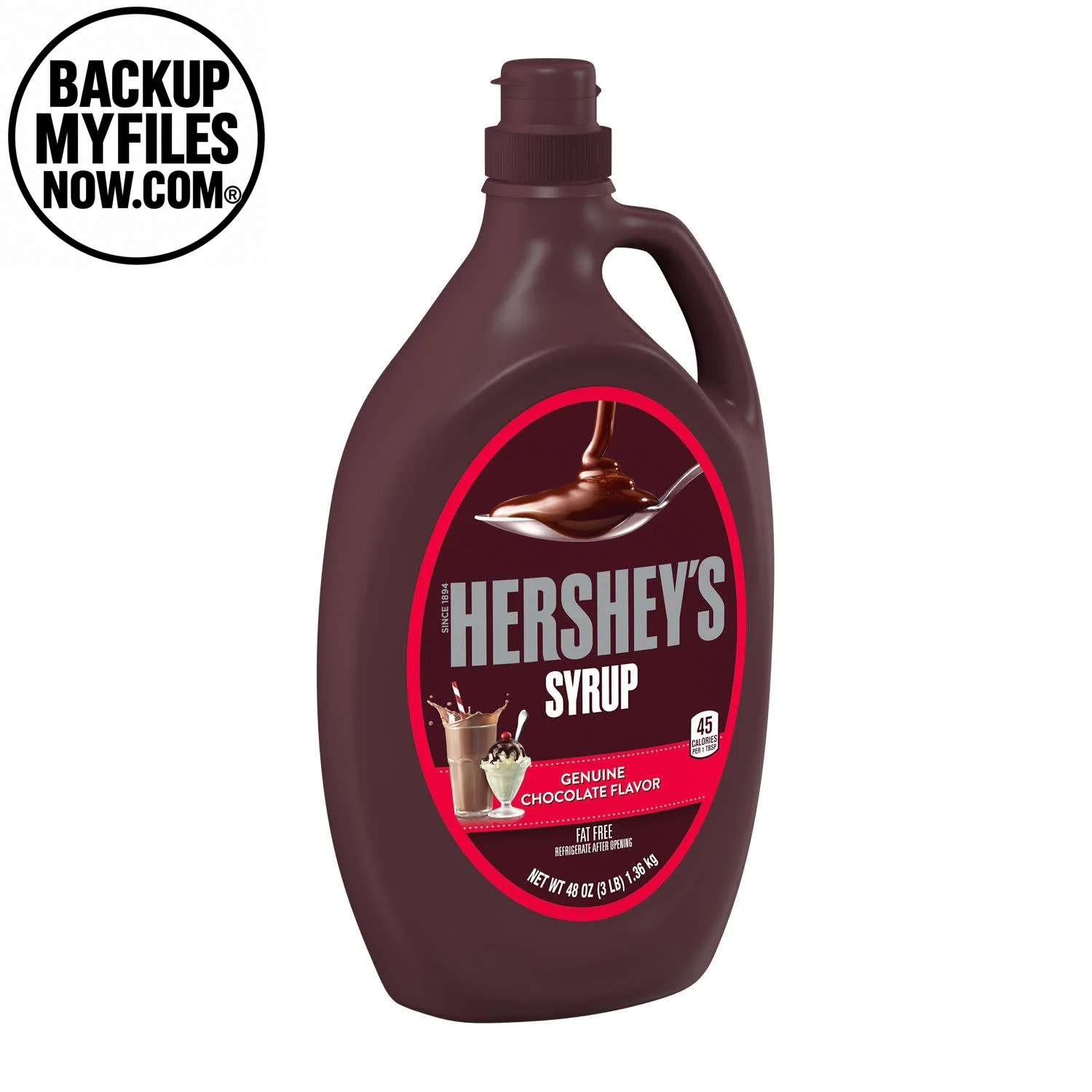 Hershey'S Chocolate Flavored Syrup, Bulk Bottle 48 Oz