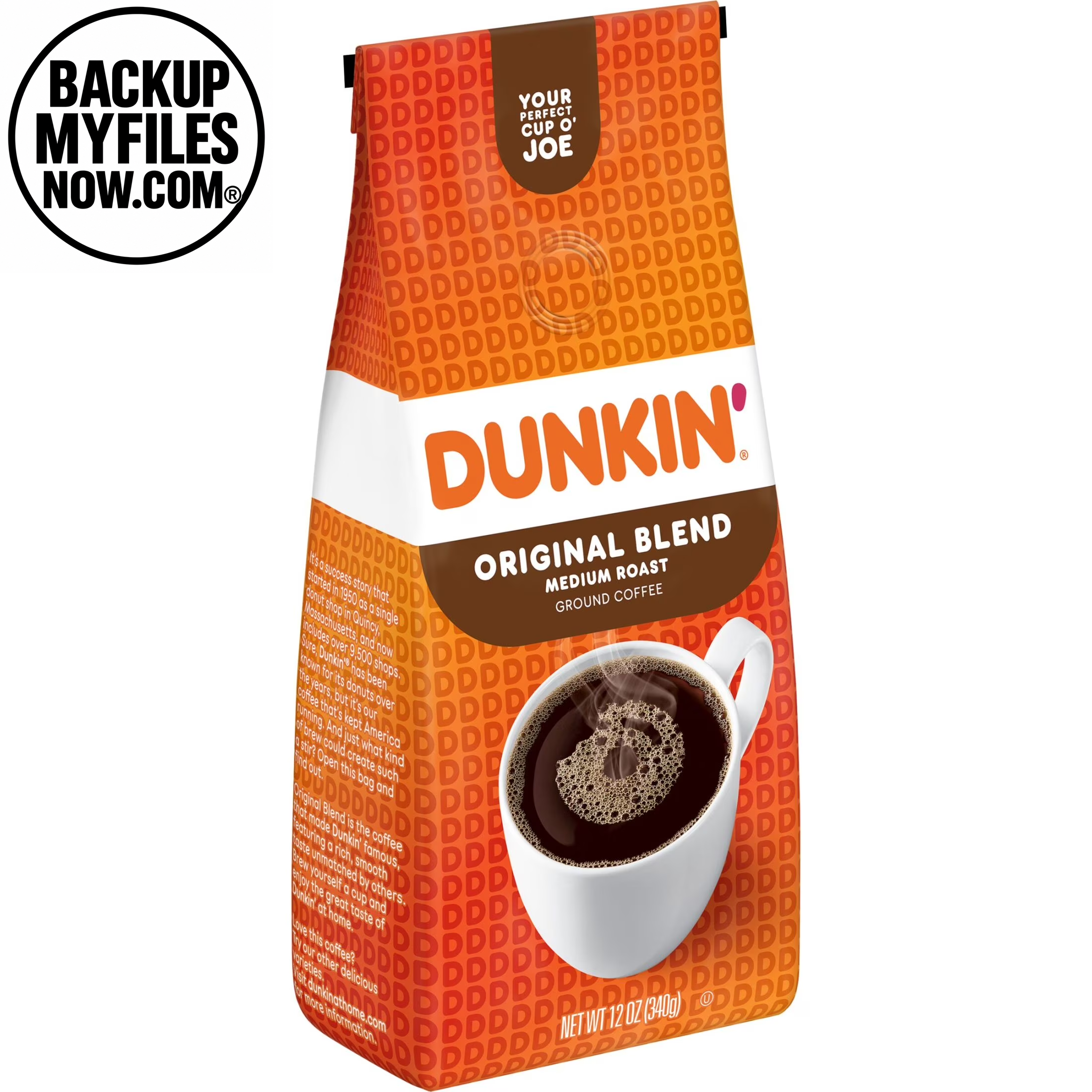 Dunkin’ Original Blend Medium Roast Ground Coffee, 12 Oz Bag