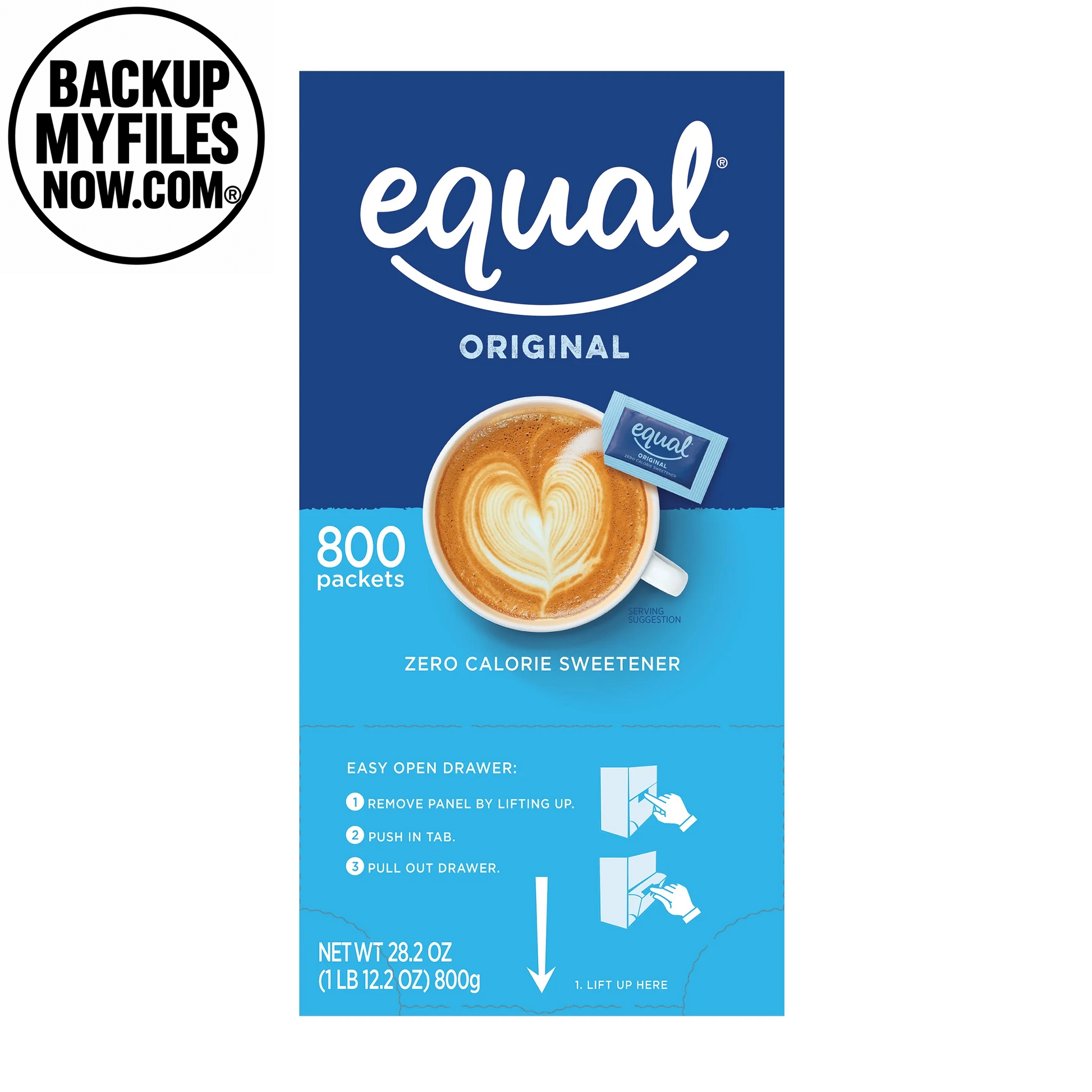 EQUAL Zero Calorie Sweetener, Sugar Substitute, 800 Packets