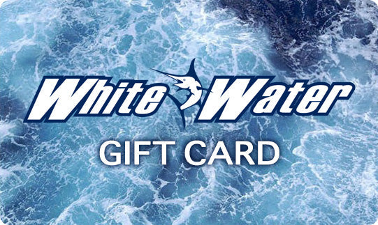 White Water Life gift card featuring vibrant branding, perfect for gifting and versatile for various occasions.