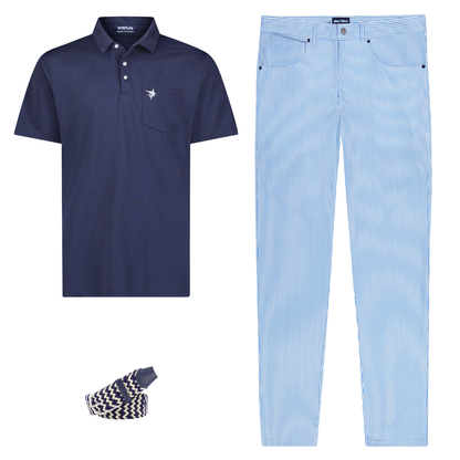White Water Life Freeport Pant in seersucker fabric, showcasing the versatile performance pants with a relaxed fit and textured pattern.