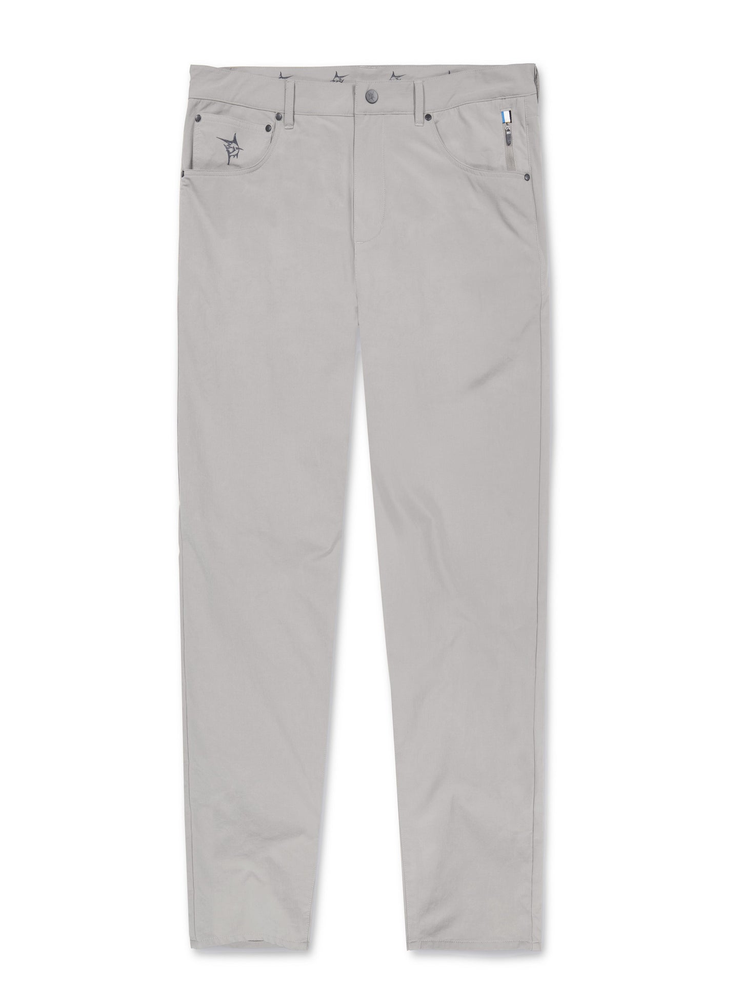 Gray Seaport Pants by White Water Life, casual pants with a relaxed fit and comfortable fabric, suitable for outdoor activities.