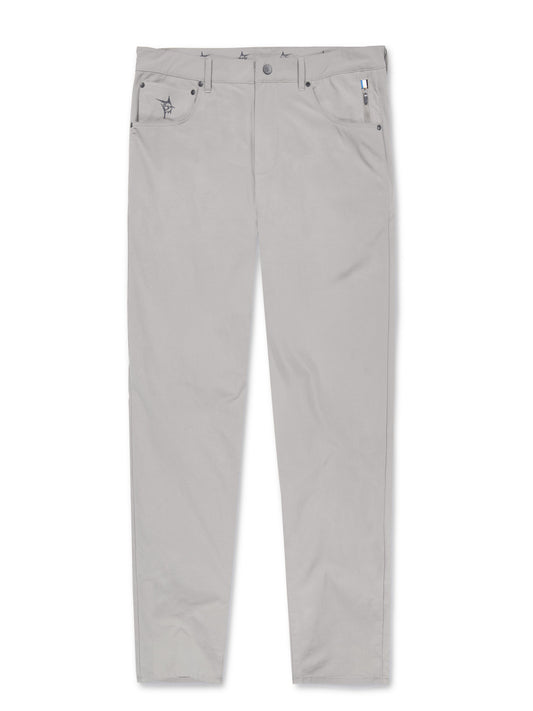 Gray Seaport Pants by White Water Life, casual pants with a relaxed fit and comfortable fabric, suitable for outdoor activities.